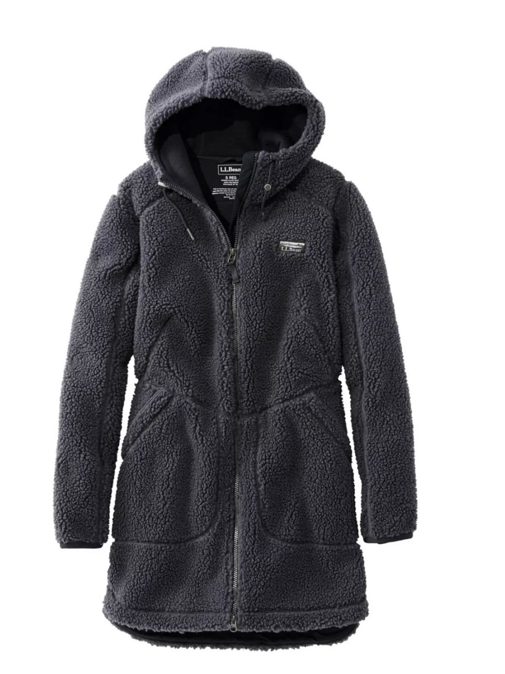 L.L. Bean | Mountain Pile Fleece Coat large grey